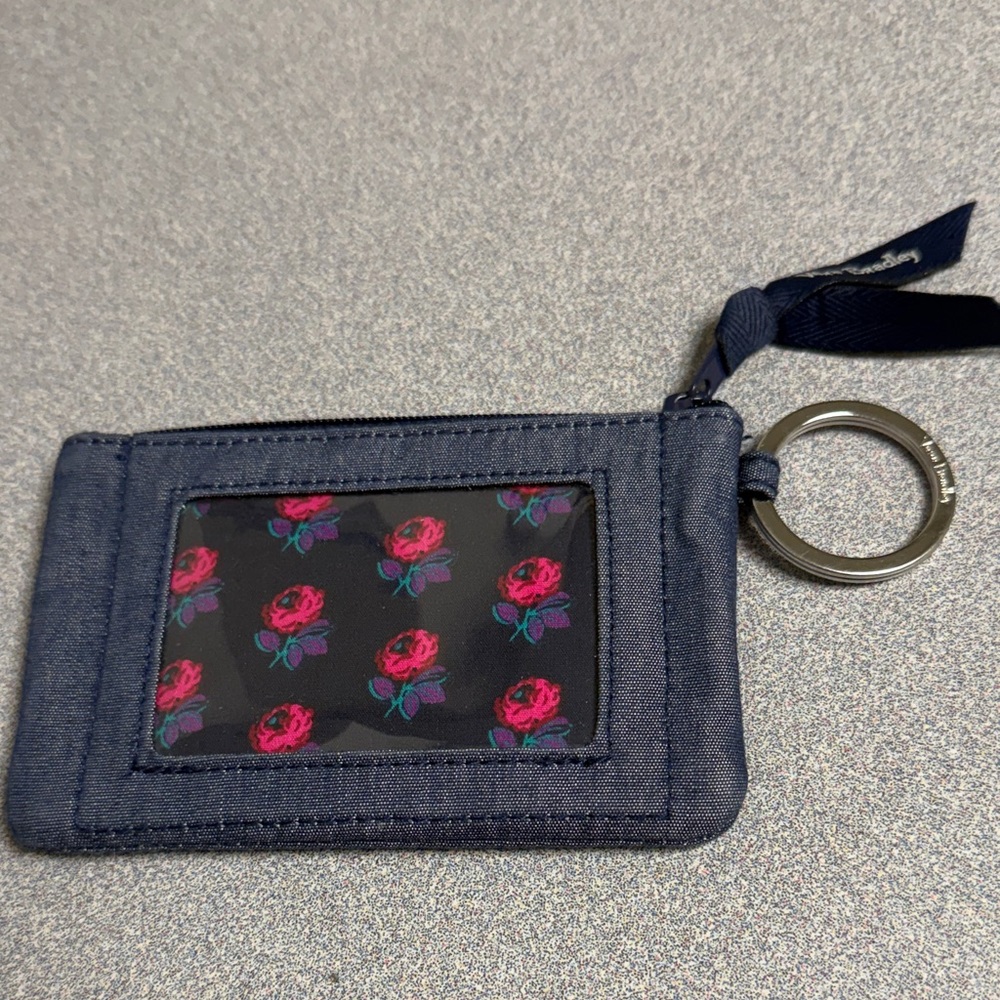 Vera Bradley Blue Floral Key & Card Holder
